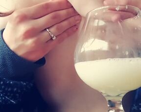 Lacto Story of how a beauty milked herself from her perfect  boobs and drank it. Watch it now!