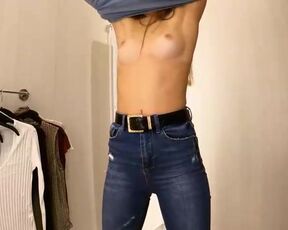 Small titted chick is changing clothes. Bra stories