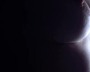 Asian massage and boob licking close-up. Perfect breasts of a young girl