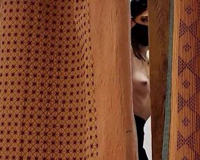 One dressing room..One brunette beauty