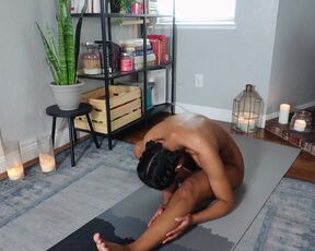 Pris West spreading nude yoga poses