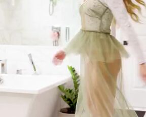 No panties (but skirt) Model TikToks