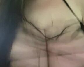 Rubbing huge tits in lingerie for you