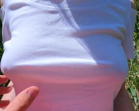 I coaxed my mate to showcase her boobs in the area, and she also gave me a fumble