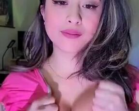 Cute damsel with ginormous hooters gives a jiggling on TikTok Bare - Flash Tits