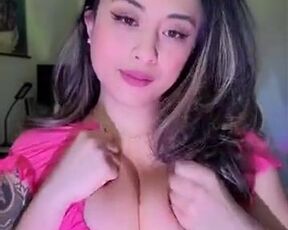 Cute damsel with ginormous hooters gives a jiggling on TikTok Bare - Flash Tits