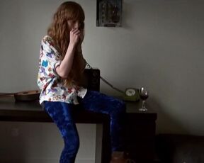 Hipster Girl and her naked art - Showing beautiful boobs #1