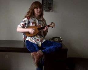 Hipster Girl and her naked art - Showing beautiful boobs #1