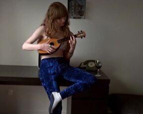 Hipster Girl and her naked art - Showing beautiful boobs #1