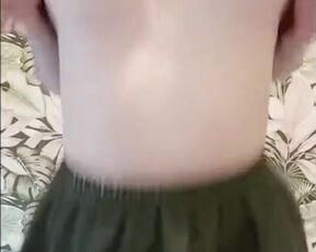 Sexy TitTok Girl. First she showed her boobs. Then she started jumping and shaking tits for us