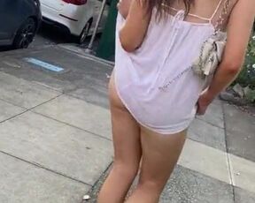 PUBLIC SIDEWALK STREAKING IN WIDE DAYLIGHT TOTAL BARE