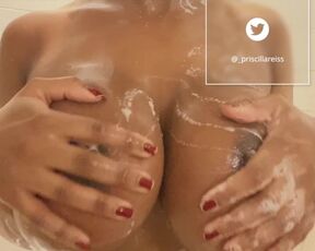 Nakedness black with meaty mounds takes a douche