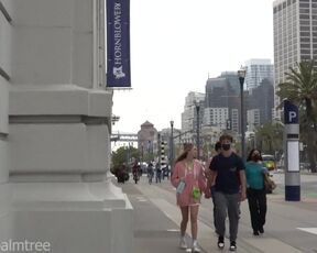 Ideal nipply day for a bare-breasted bike rail - Liking the views - Teaser
