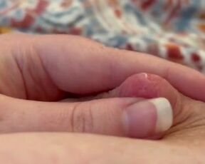 Lactating cougar dumps milk from puffies