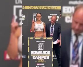 Cherneka Johnson hottest. Hd Art Weigh-in before the fight.mp4