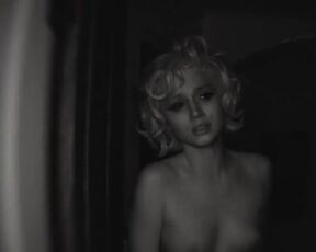 Ana de Armas naked - Blonde (2022) topless scene from the movie