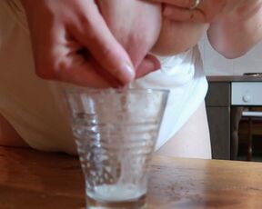 Lactating Gulp My Own Boob Milk