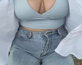 Ultra-Kinky dame lost the bet and went to the park to flash her humungous nude baps by bustyfox - BOOBS RADAR