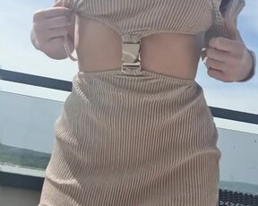 Pretty female bounces her wondrous knockers in a local coffee by atomicbrunette18 - NUDITY TIKTOK