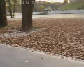 Topless OutDoors TikTok vid