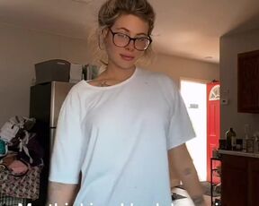 A schoolgirl partakes in the eighteen+ compete and flashes her toned fantastic assets by badharleybad - Topless TikTok