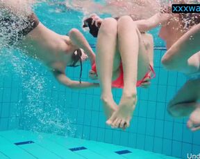 Sizzling gals unwrap in the pool