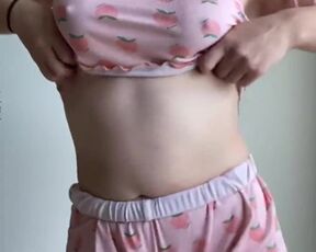 This homemade honey plans to take off all her pajamas but for now love her globes by twosexyasians - BOOBS RADAR