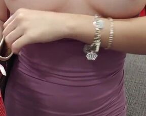 Wow! Sensual Perfect Boobs. Topless in Public