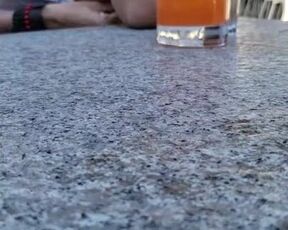 Caught Toying With My Breasts in Public But I Didn't Stop Flashing off My Firm Puffies In Restaurant