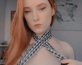 The redheaded model determined to make us blessed and displayed her rock hard hooters a few times by HarleySpy - Topless TikTok