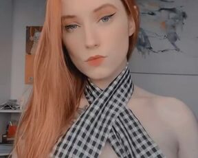 The redheaded model determined to make us blessed and displayed her rock hard hooters a few times by HarleySpy - Topless TikTok