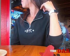 Restaurant showing dare! Wonder if they noticed?