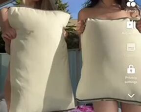 Aspiring TikTok bloggers stash their beautiful nude bods under ample pillows by jazminej - BOOBS RADAR