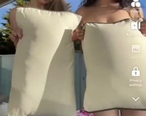 Aspiring TikTok bloggers stash their beautiful nude bods under ample pillows by jazminej - BOOBS RADAR