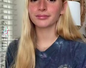 Ash-Blonde TikTok with freckles mesmerizes with the sweetheart of her breasts by madisonmoores - TikTok Nude