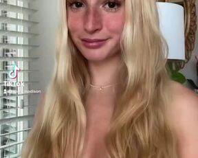 Ash-Blonde TikTok with freckles mesmerizes with the sweetheart of her breasts by madisonmoores - TikTok Nude