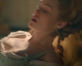 Nina Aboutajedyne, Emilia Schüle dressed sex scene - Marie Antoinette (2022) s01e05-06