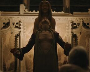 Kate Dickie, Jemima Rooper nudity thriller scene - Matriarch (2022)