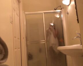 Home Voyeurist - Topless in the bathroom