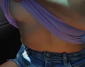 Riding in the car. And then my girlfriend says, "Look what I got!"