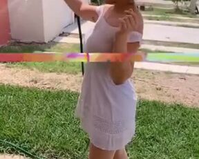 Tiktok Model Under a cold shower with my clothes on