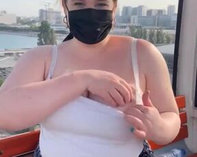 BBW Topless on the cartwheel for TikTok