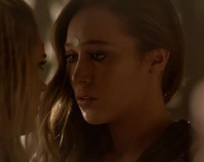 Sexy Eliza Taylor Sexy - The 100 S03E07 (2016) Lesbian-Hot Scene TV show scenes