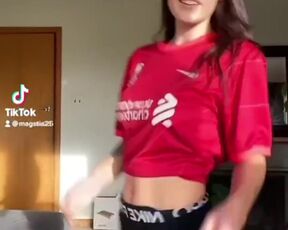 Cheerleader switches form and remains nude on her TikTok by mysteriousmagsx - TIKTOK SEXY