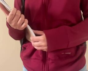 School college girl accepts contest and does naked TikTok legitimate+ with ebony nips by asianbananas420 - Topless TikTok