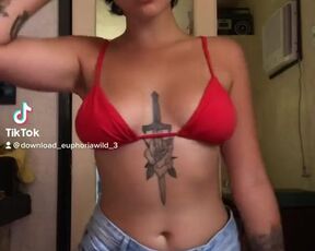 Bikini and Topless Tik Tok Dance. Euphoriawild