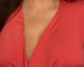 Blond in a killer tank top demonstrated her phat boobies for TikTok - Flash Tits