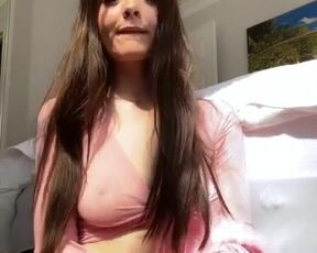 Naked TikTok Challenge. A sneeze and exposure of a young beauty's beautiful body