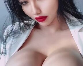 Huge boobs from an Asian woman (Nudity TikTok - Beautiful mask effect)