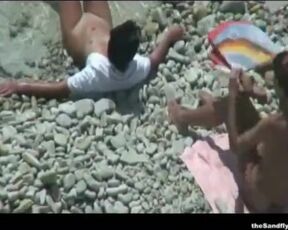 Bare doll is getting torn up rock hard from the back, in the middle of the day